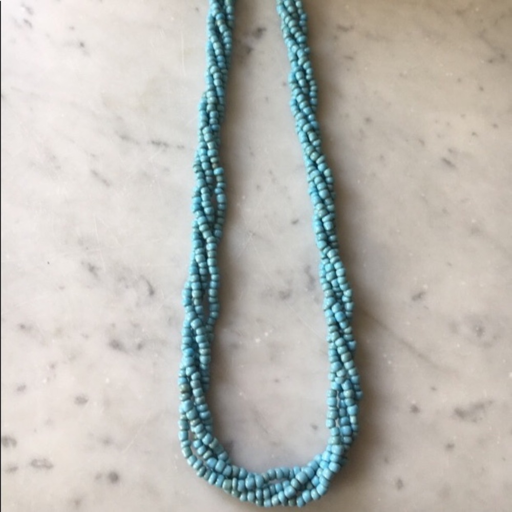 Turquoise beaded necklace -4 strands